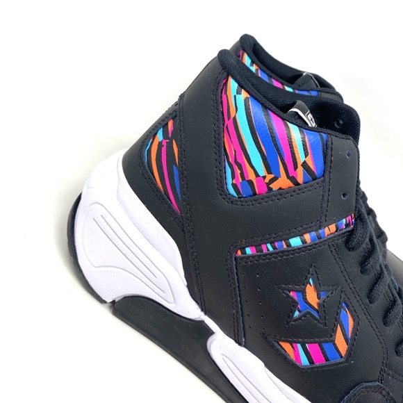 Converse Weapon CX Shoes Mid Top Multi Black Men’s Leather Sneakers Size 172656C - Picture 3 of 10